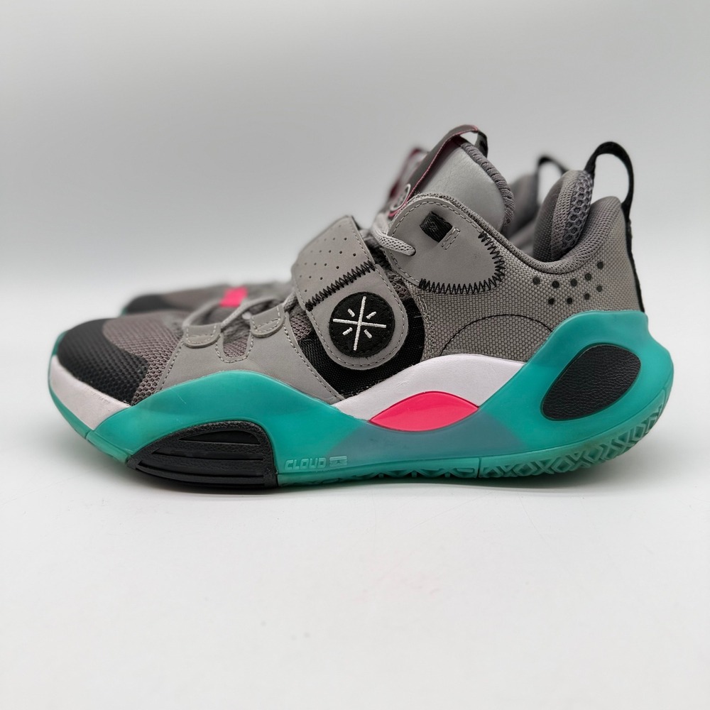 Li-Ning Way of Wade All City 8 Mens10.5 V2 Grey Teal Pink ABPR071-1H Basketball - Picture 3 of 8